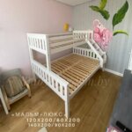 Двухъярусная кровать "Мальм-люкс" из массива сосны (без ящиков) 90x200/140х200,  80x200/120x200 — изображение 18