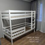 Двухъярусная кровать "Марта 2в1" из массива сосны 80x180, 90Х200 (без ящиков) — изображение 12