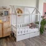 Кровать-домик из массива сосны "Киндер Люкс" с ящиками 160х80 — изображение 13