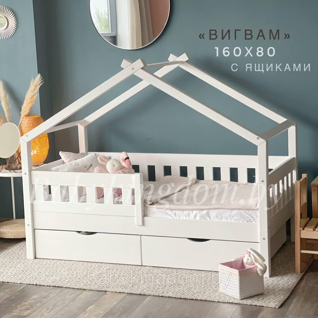 Купить односпальную кровать без ящиков из массива сосны | «Марта» 90х200