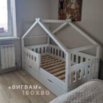 Кровать-домик "Вигвам" из массива сосны 80Х160 (с ящиками) — изображение 7