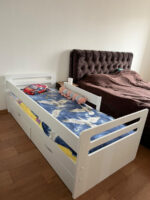 Односпальная кровать "Мода" из МДФ 80×170, 80х180, 90×190 (с бортом и ящиками) — изображение 9