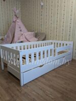 Односпальная кровать «Гретта» из массива сосны 70x140, 80×160, 80×180, 90Х200 с ящиками — изображение 4