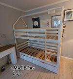 Двухъярусная кровать-домик "Мальта" из массива сосны 80 x180, 90х200 с ящиками — изображение 13