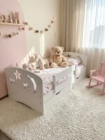 Односпальная кровать "Ночь" из МДФ 80x170, 80х180, 90x190 (с бортом и ящиками) — изображение 3