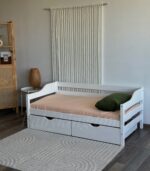 Односпальная кровать "Моана" 80×160,80×180,90×200 с ящиками(белый) — изображение 2