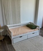 Односпальная кровать "Моана" 80×160,80×180,90×200 с ящиками(белый) — изображение 5