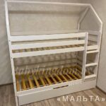 Двухъярусная кровать-домик "Мальта" из массива сосны 80 x180, 90х200 с ящиками — изображение 15