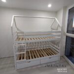 Двухъярусная кровать-домик "Мальта" из массива сосны 80 x180, 90х200 с ящиками — изображение 12