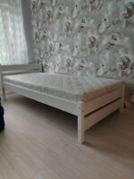 Односпальная  кровать "Бора" 90х200,120x200,140x200,160x200,180x200 (белый воск)(массив сосны) — изображение 7