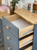 Комод 2153 Ром 6 ящиков(серый воск/антик)(массив сосны) — изображение 9