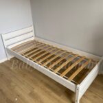 Односпальная  кровать "Бора" 90х200,120x200,140x200,160x200,180x200 (белый воск)(массив сосны) — изображение 9