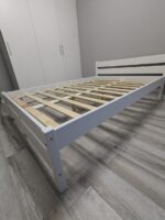 Двуспальная  кровать "Бора" 90x200,120x200,140х200,160x200,180x200 (белый воск)(массив сосны) — изображение 7