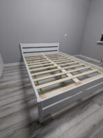 Двуспальная  кровать "Бора" 90x200,120x200,140х200,160x200,180x200 (белый воск)(массив сосны) — изображение 9