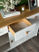 Комод Хаба  3 дв. 3 ящ (белый воск/крышка антик)(массив сосны) — изображение 11