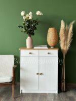 Комод Хаба 2 дв 2 ящ(белый воск/антик)(массив сосны) — изображение 2