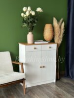 Комод Хаба 2 дв 2 ящ(белый воск/антик)(массив сосны)