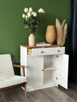 Комод Хаба 2 дв 2 ящ(белый воск/антик)(массив сосны) — изображение 6