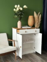 Комод Хаба 2 дв 2 ящ(белый воск/антик)(массив сосны) — изображение 7