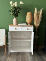 Комод Хаба 2 дв 2 ящ(белый воск/антик)(массив сосны) — изображение 8