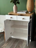 Комод Хаба 2 дв 2 ящ(белый воск/антик)(массив сосны) — изображение 9