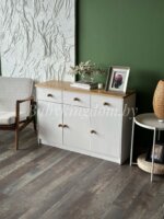 Комод Хаба  3 дв. 3 ящ (белый воск/крышка антик)(массив сосны) — изображение 2