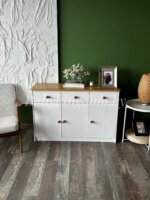 Комод Хаба  3 дв. 3 ящ (белый воск/крышка антик)(массив сосны) — изображение 3