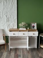 Комод Хаба  3 дв. 3 ящ (белый воск/крышка антик)(массив сосны) — изображение 8