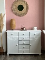 Тумба Юнона 1.7( белый)(массив сосны) — изображение 2