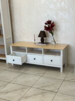 Тумба под ТВ 1460х565х460 мм Ф-156.16 массив сосны (белый воск) — изображение 7