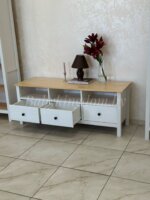 Тумба под ТВ 1460х565х460 мм Ф-156.16 массив сосны (белый воск) — изображение 4