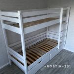 Двухъярусная кровать ROSTIK из березовой фанеры с ящиками( БЕЗ БОРТА) — изображение 4