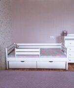 Кровать ROSTIK из березовой фанеры с ящиками и бортиком — изображение 5