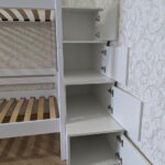 Двухъярусная кровать ROSTIK из березовой фанеры с лестницей -комодом( БЕЗ БОРТА БЕЗ ЯЩИКОВ) — изображение 5