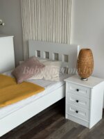 Односпальная кровать "Сантина" массив сосны белый 90х200 — изображение 4