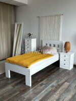 Односпальная кровать "Сантина" массив сосны белый 90х200 — изображение 5