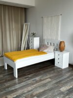 Односпальная кровать "Сантина" массив сосны белый 90х200 — изображение 6