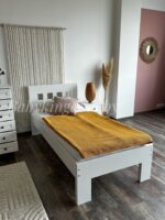 Односпальная кровать "Сантина" массив сосны белый 90х200 — изображение 7