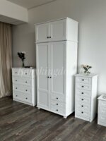 Шкаф Форест-1(массив сосны) (белый воск с антресолью) — изображение 4