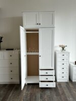 Шкаф Форест-1(массив сосны) (белый воск с антресолью) — изображение 8