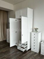 Шкаф Форест-1(массив сосны) (белый воск с антресолью) — изображение 11