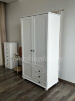 Шкаф Форест-1(массив сосны) (белый воск) — изображение 2