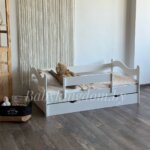 Односпальная кровать "Волна" из МДФ 80x140, 80х160 (с бортом и ящиком) — изображение 3