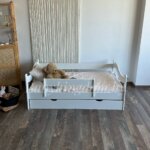 Односпальная кровать "Волна" из МДФ 80x140, 80х160 (с бортом и ящиком) — изображение 6