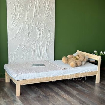 Односпальная кровать "Идея" 90х200 массив сосны