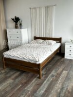 Двуспальная  кровать "Бора" 90x200,120x200,140х200,160x200,180x200 (антик)(массив сосны) — изображение 2