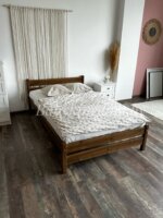 Двуспальная  кровать "Бора" 90x200,120x200,140х200,160x200,180x200 (антик)(массив сосны) — изображение 7