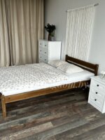 Двуспальная  кровать "Бора" 90x200,120x200,140х200,160x200,180x200 (антик)(массив сосны) — изображение 4