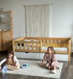 Односпальная кровать «Гретта» из массива сосны(лак+белый воск)70x140, 80×160, 80×180, 90Х200 с ящиками — изображение 7