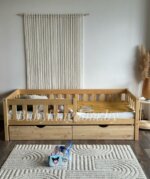 Односпальная кровать «Гретта» из массива  сосны(лак)70x140, 80×160, 80×180, 90Х200 с ящиками — изображение 4
